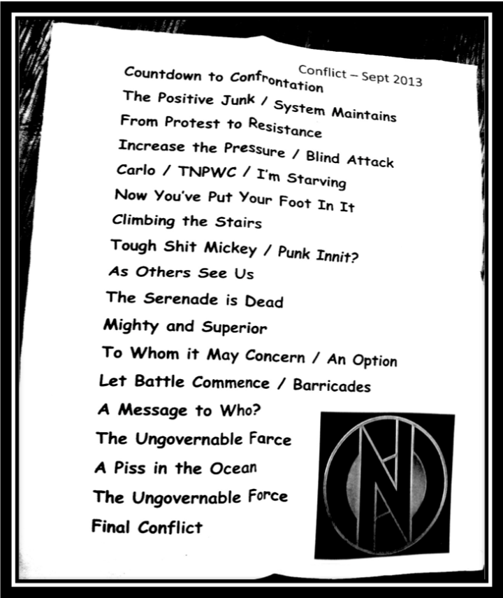 conflict setlist